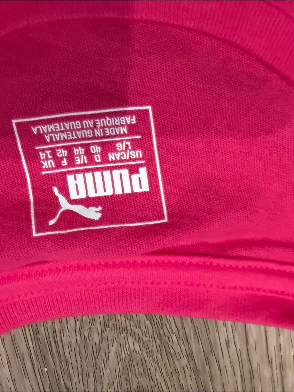 Puma Hot Pink Repeat Logo Tee - Picture 6 of 6